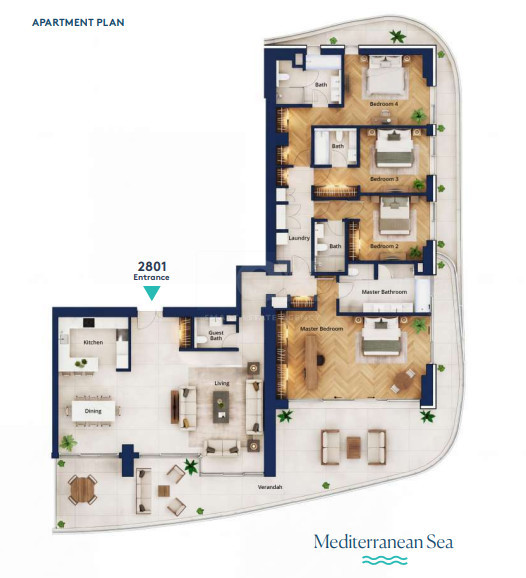 Ultra-Luxury 4-Bedroom Residence | 28th Floor  For Sale | Limassol Seafront, Cyprus