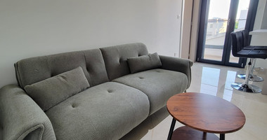 Brand new furnished one bedroom penthouse apartment with roof terrace for rent in Agios Havouzas, Limassol