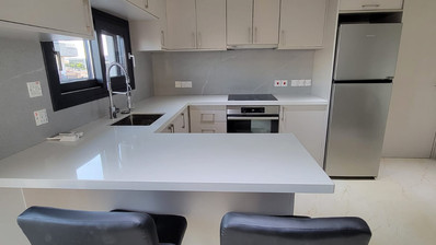 Brand new furnished one bedroom penthouse apartment with roof terrace for rent in Agios Georgios Havouzas, Limassol