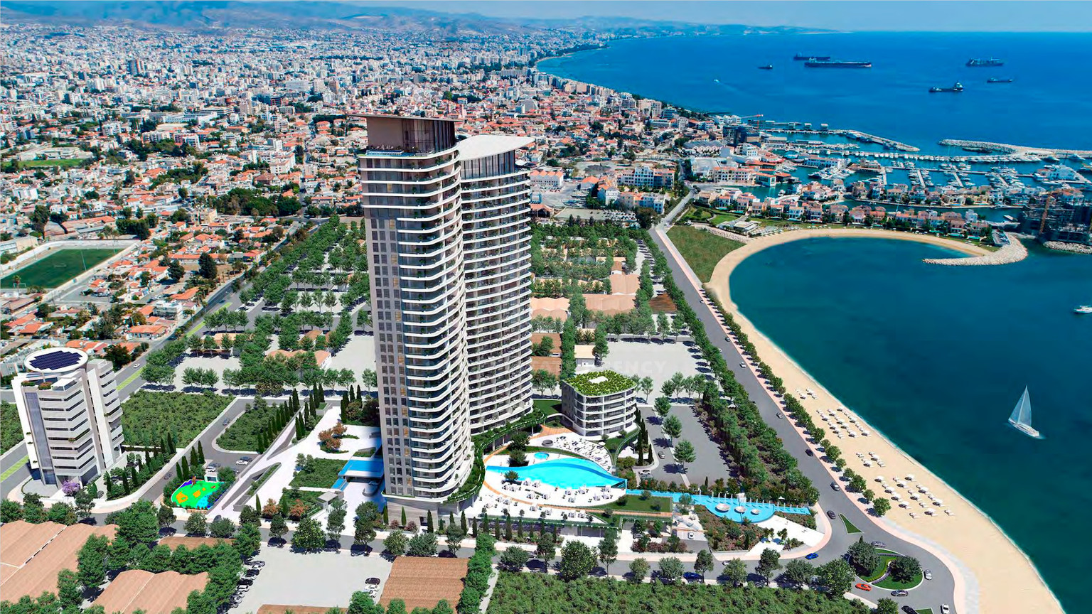 Exclusive Listing: 16th-Floor Luxury Seafront Apartment Near Limassol Marina