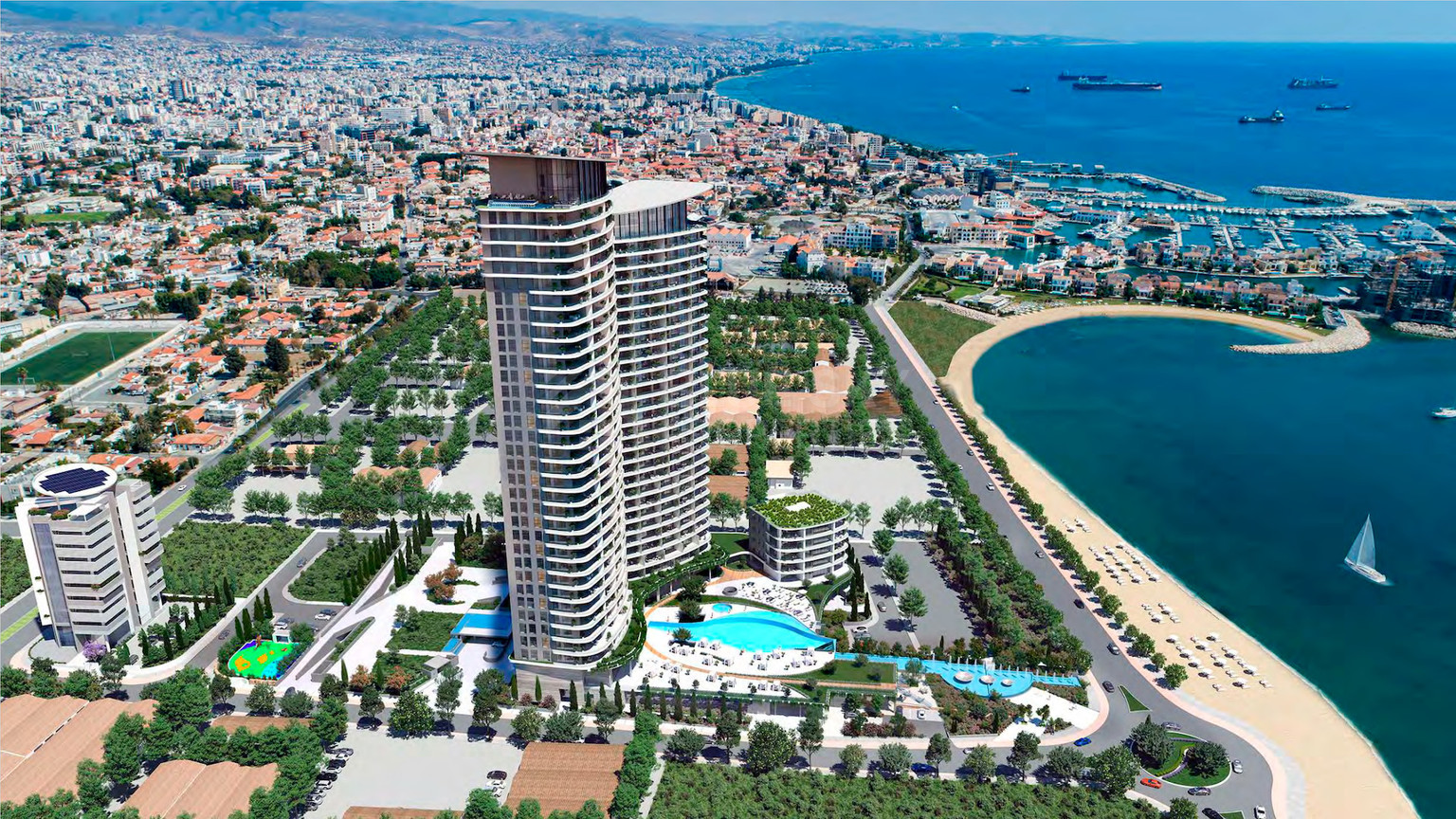 Exclusive Listing: 16th-Floor Luxury Seafront Apartment Near Limassol Marina