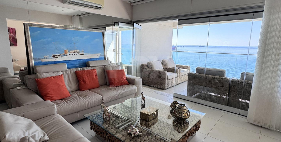 Luxury Beachfront Penthouse with Private Roof Garden in Limassol Sea Front