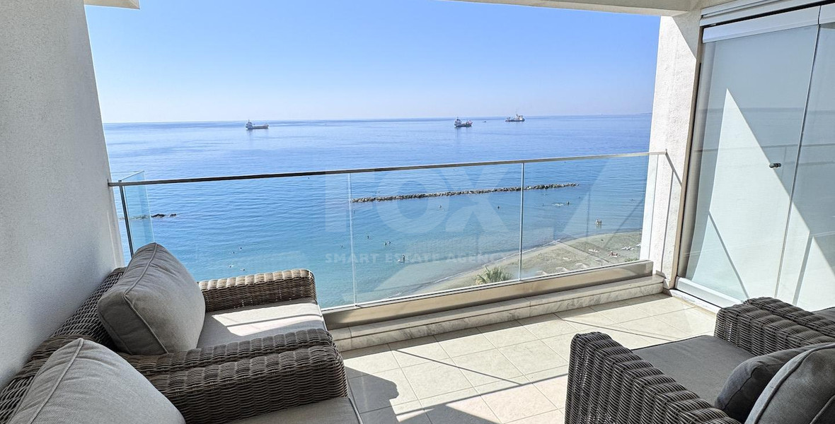 Luxury Beachfront Penthouse with Private Roof Garden in Limassol Sea Front