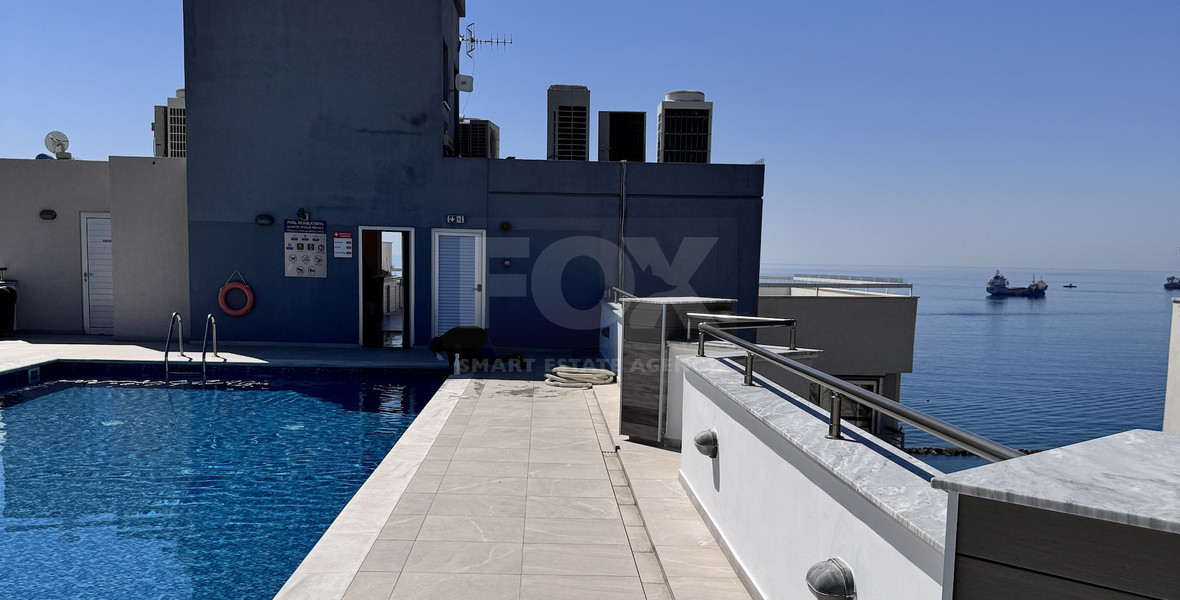 Luxury Beachfront Penthouse with Private Roof Garden in Limassol Sea Front