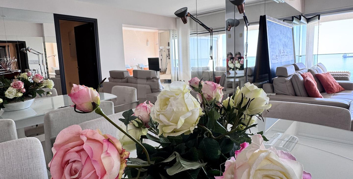 Luxury Beachfront Penthouse with Private Roof Garden in Limassol Sea Front
