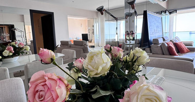 Luxury Beachfront Penthouse with Private Roof Garden in Limassol Sea Front