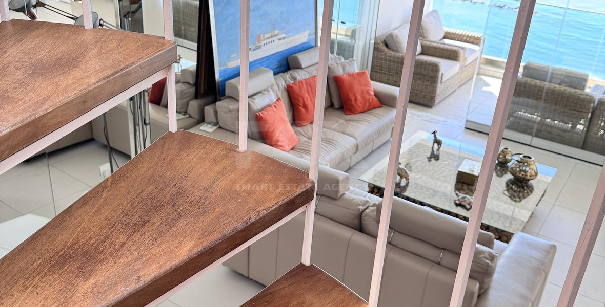 Luxury Beachfront Penthouse with Private Roof Garden in Limassol Sea Front