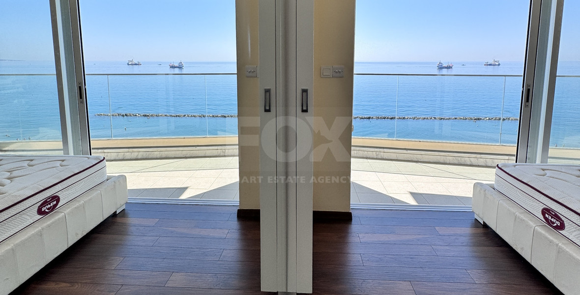 Luxury Beachfront Penthouse with Private Roof Garden in Limassol Sea Front