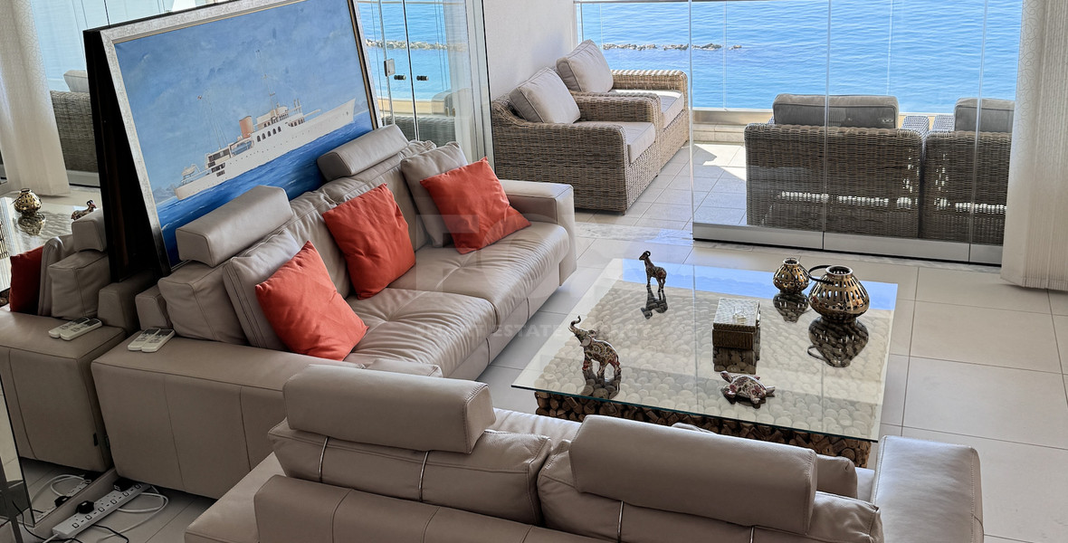 Luxury Beachfront Penthouse with Private Roof Garden in Limassol Sea Front