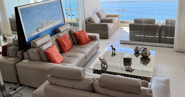Luxury Beachfront Penthouse with Private Roof Garden in Limassol Sea Front