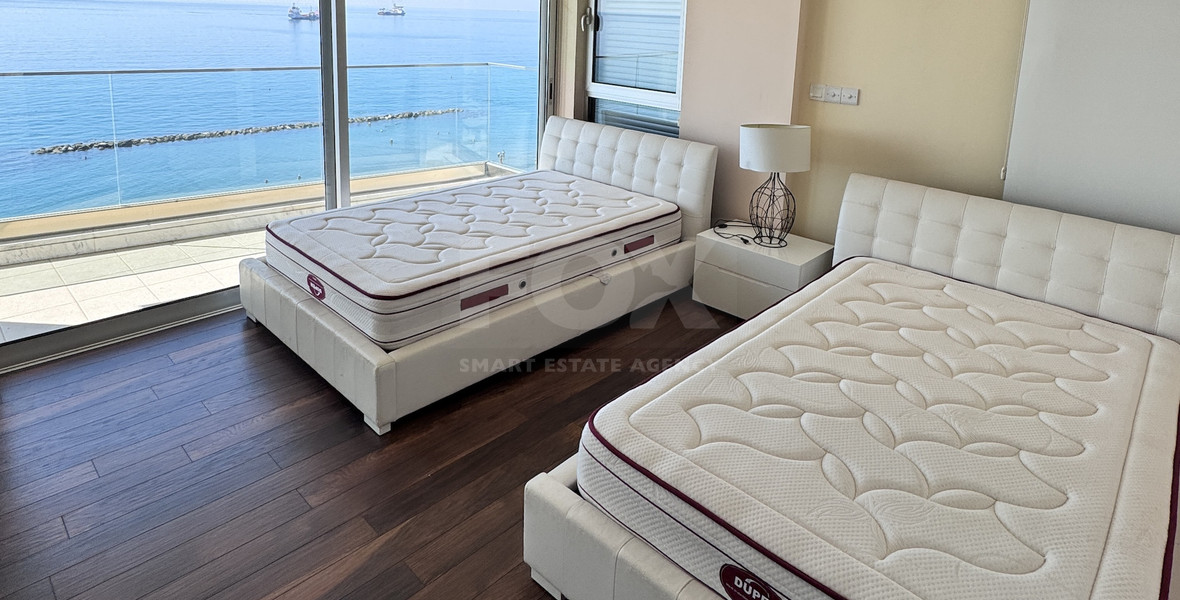 Luxury Beachfront Penthouse with Private Roof Garden in Limassol Sea Front