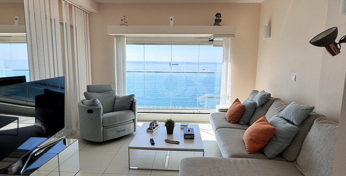 Luxury Beachfront Penthouse with Private Roof Garden in Limassol Sea Front