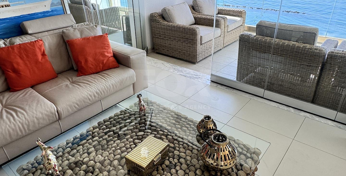 Luxury Beachfront Penthouse with Private Roof Garden in Limassol Sea Front