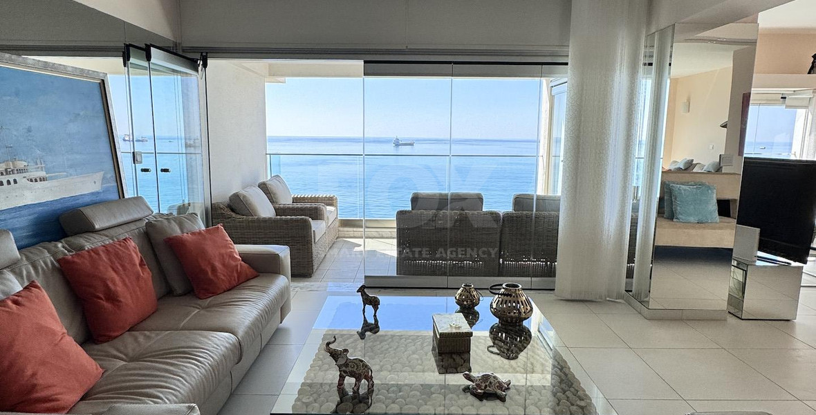 Luxury Beachfront Penthouse with Private Roof Garden in Limassol Sea Front