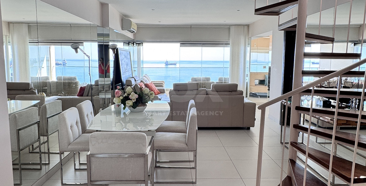 Luxury Beachfront Penthouse with Private Roof Garden in Limassol Sea Front