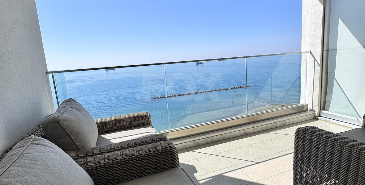 Luxury Beachfront Penthouse with Private Roof Garden in Limassol Sea Front