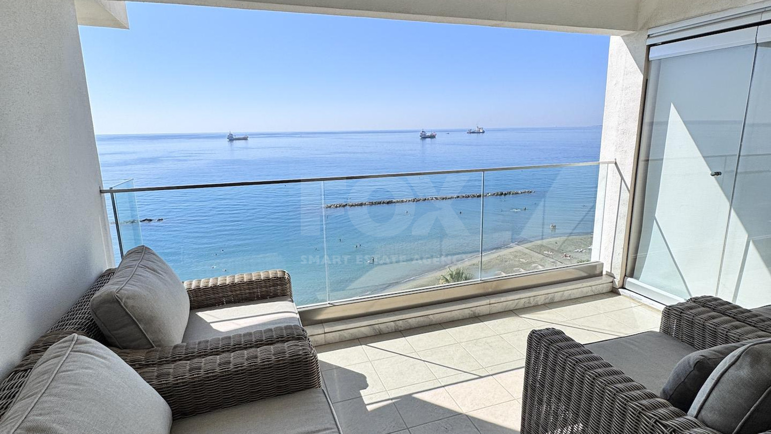 Luxury Beachfront Penthouse with Private Roof Garden in Limassol Sea Front