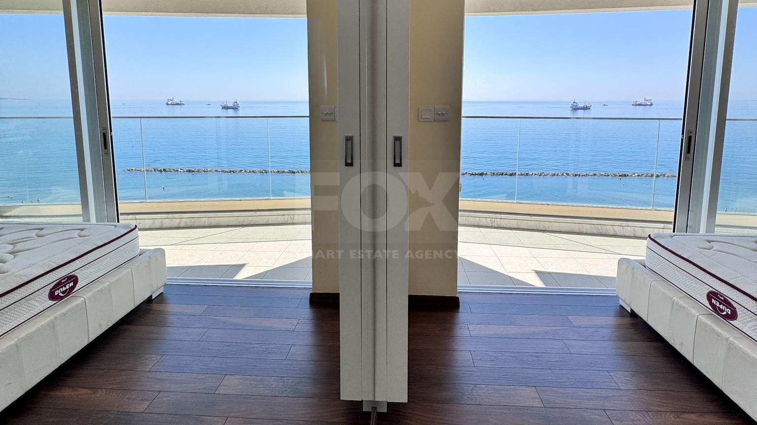 Luxury Beachfront Penthouse with Private Roof Garden in Limassol Sea Front