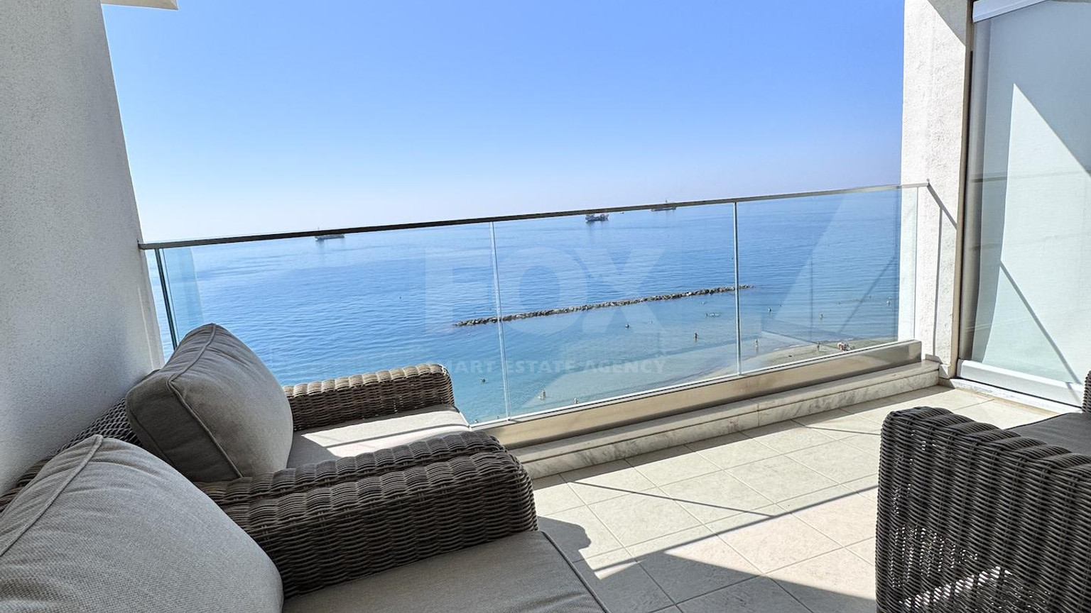 Luxury Beachfront Penthouse with Private Roof Garden in Limassol Sea Front