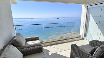 Luxury Beachfront Penthouse with Private Roof Garden in Limassol Sea Front