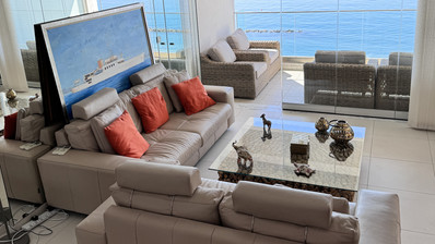 Luxury Beachfront Penthouse with Private Roof Garden in Limassol Sea Front