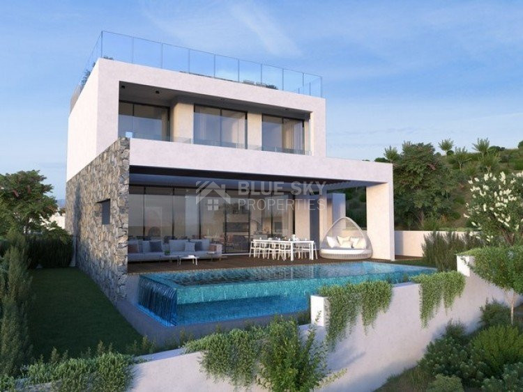 Under-Construction 3-Bedroom Villa with Panoramic Views in Germasoyia, Limassol