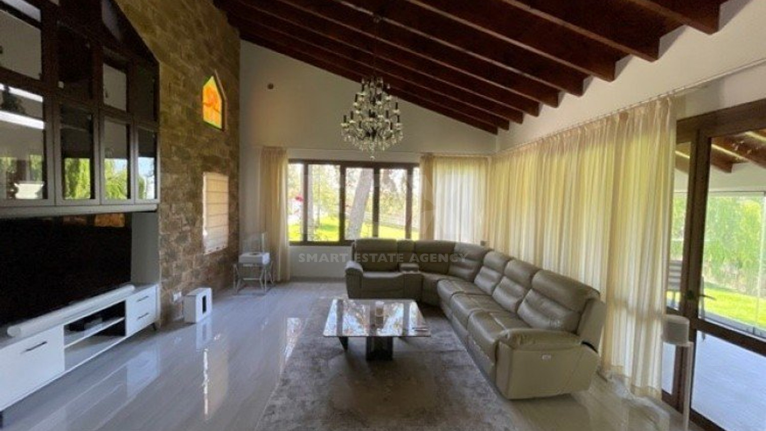 Luxury Viila with guest house in Moniatis with its own private grounds of landscaped gardens engulfed by forest trees.