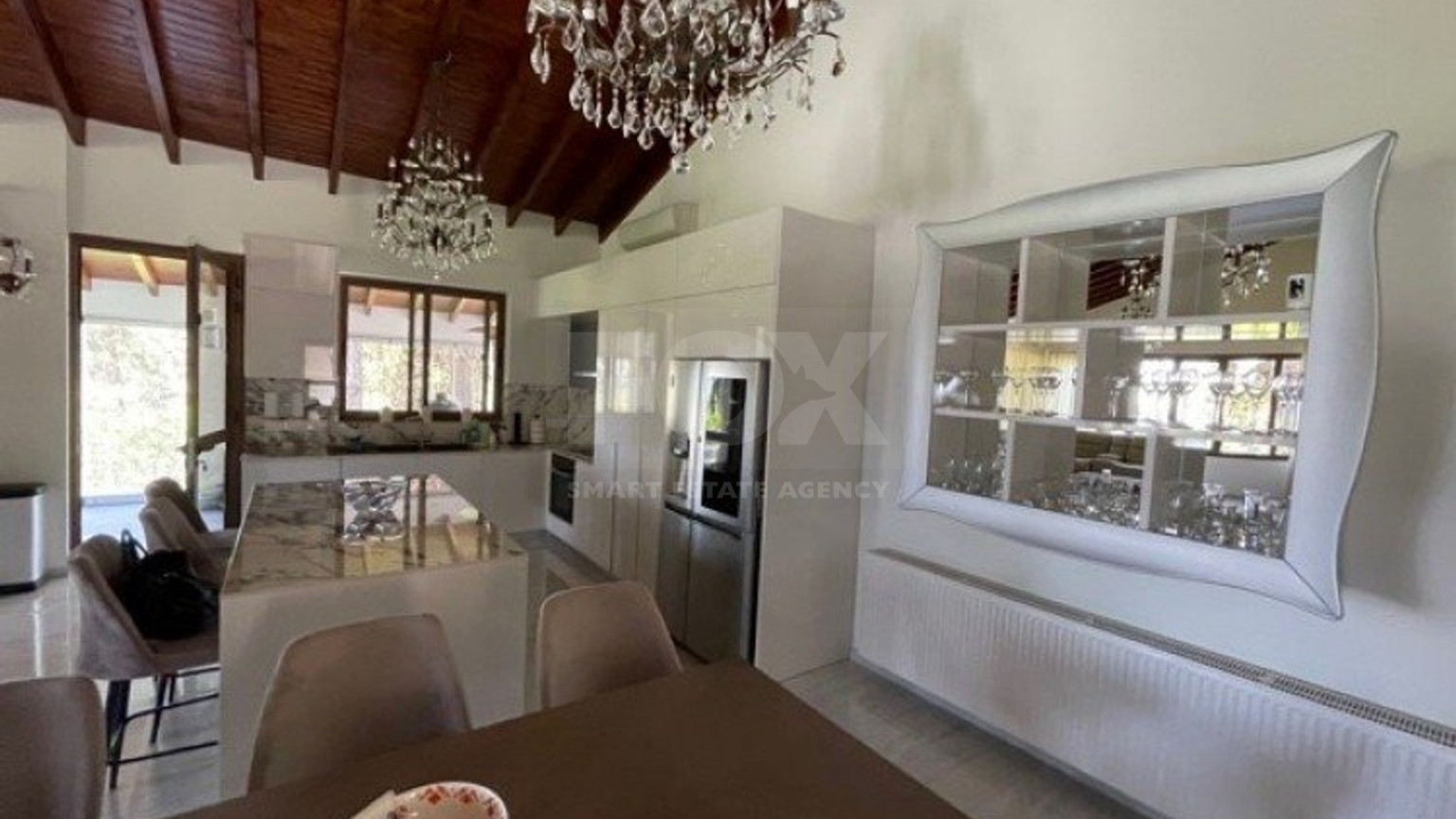 Luxury Viila with guest house in Moniatis with its own private grounds of landscaped gardens engulfed by forest trees.