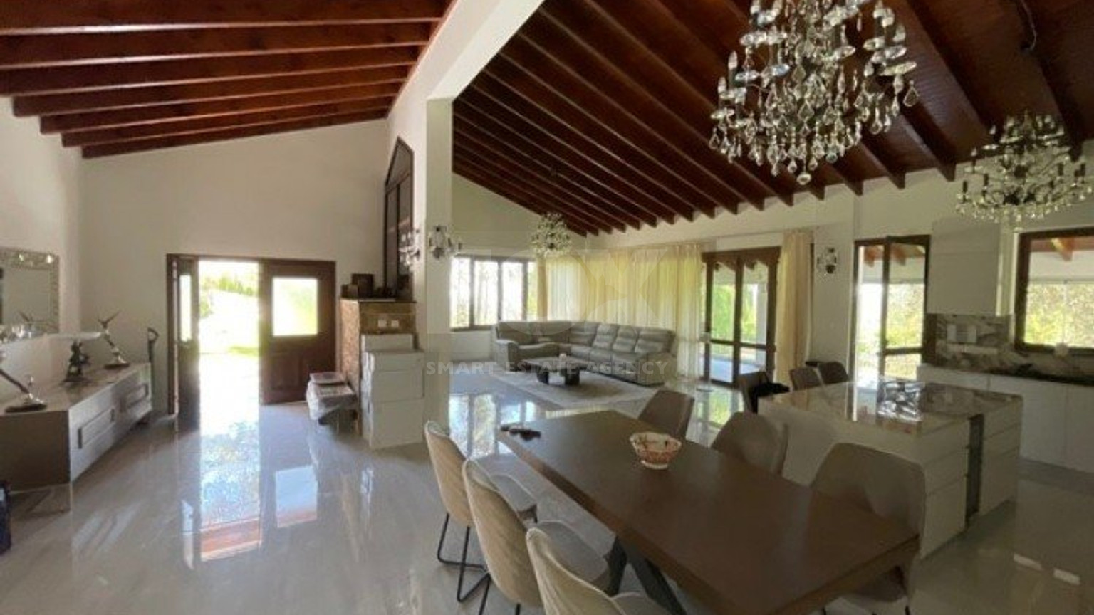 Luxury Viila with guest house in Moniatis with its own private grounds of landscaped gardens engulfed by forest trees.