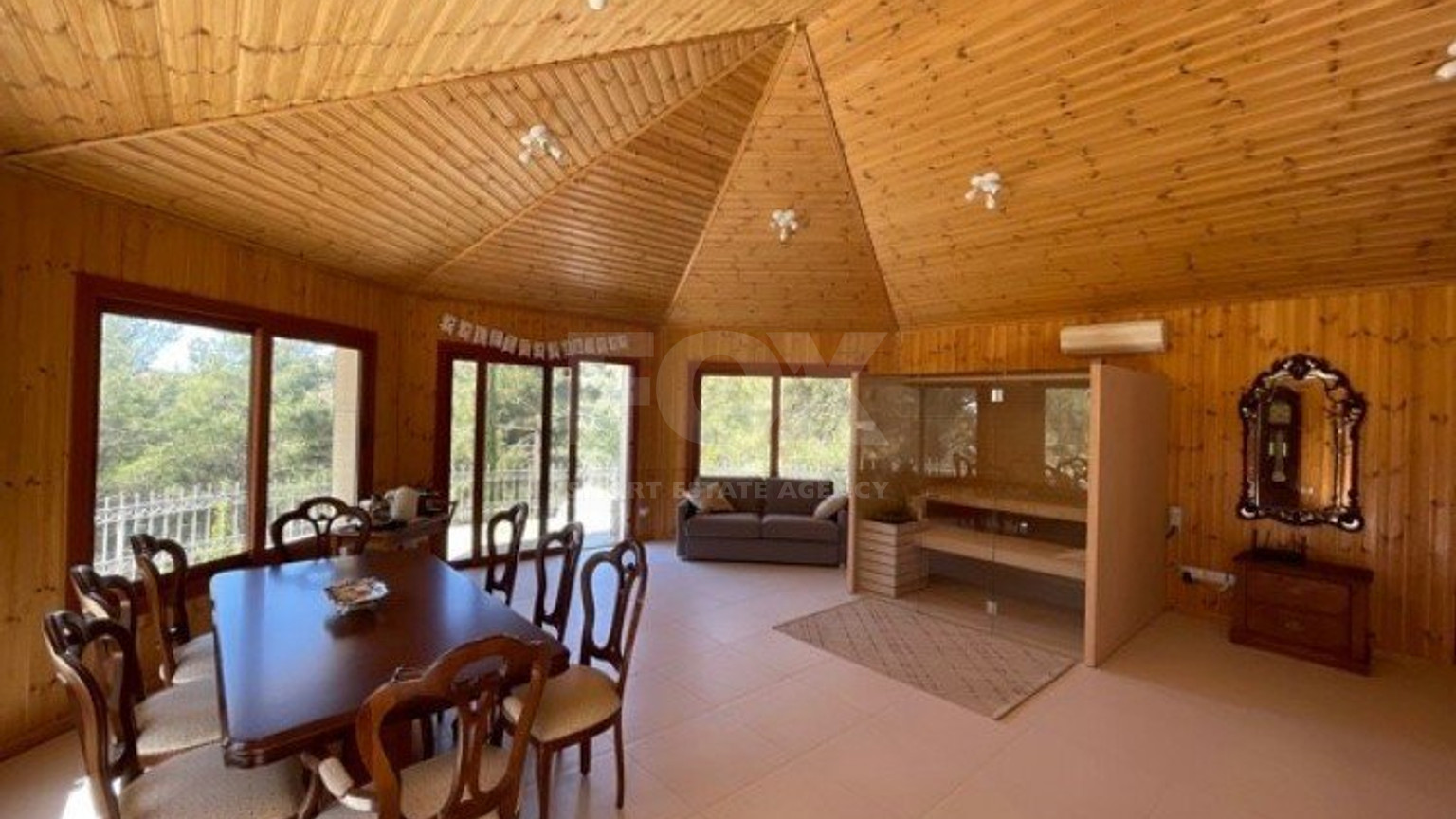 Luxury Viila with guest house in Moniatis with its own private grounds of landscaped gardens engulfed by forest trees.