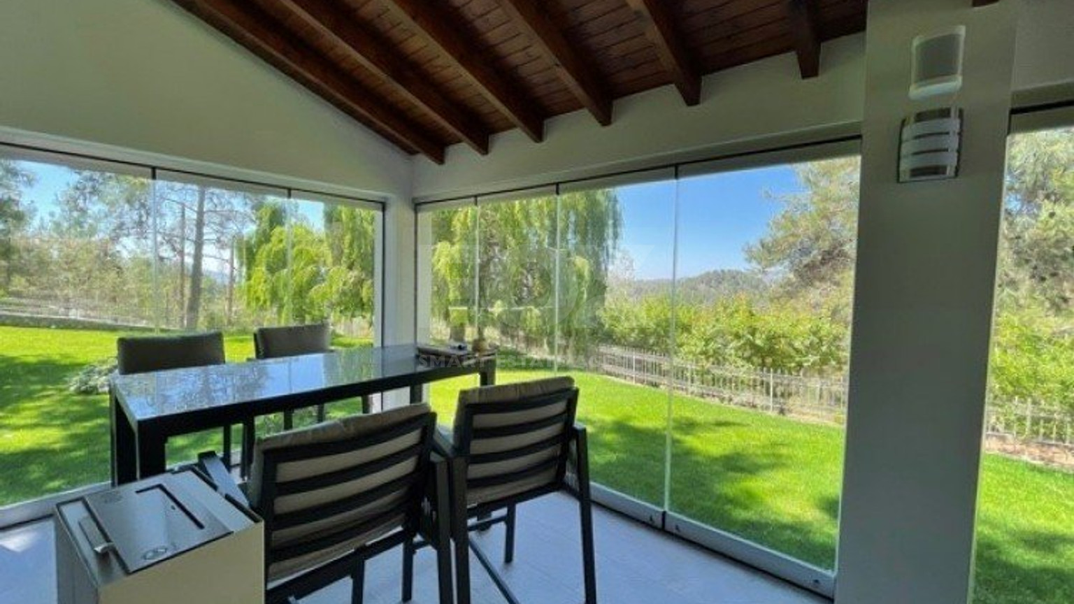 Luxury Viila with guest house in Moniatis with its own private grounds of landscaped gardens engulfed by forest trees.