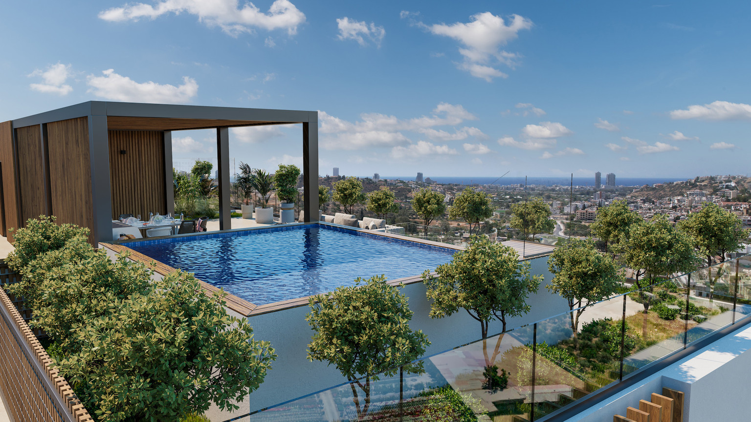 3 Bedroom Penthouse Apartment with Private Pool in Limassol, Germasogia