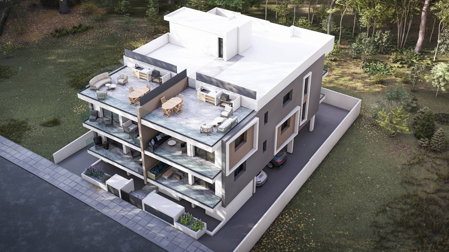 Top-Floor Two-Bedroom Apartment with a Private Roof Garden ,Trachoni , Limassol