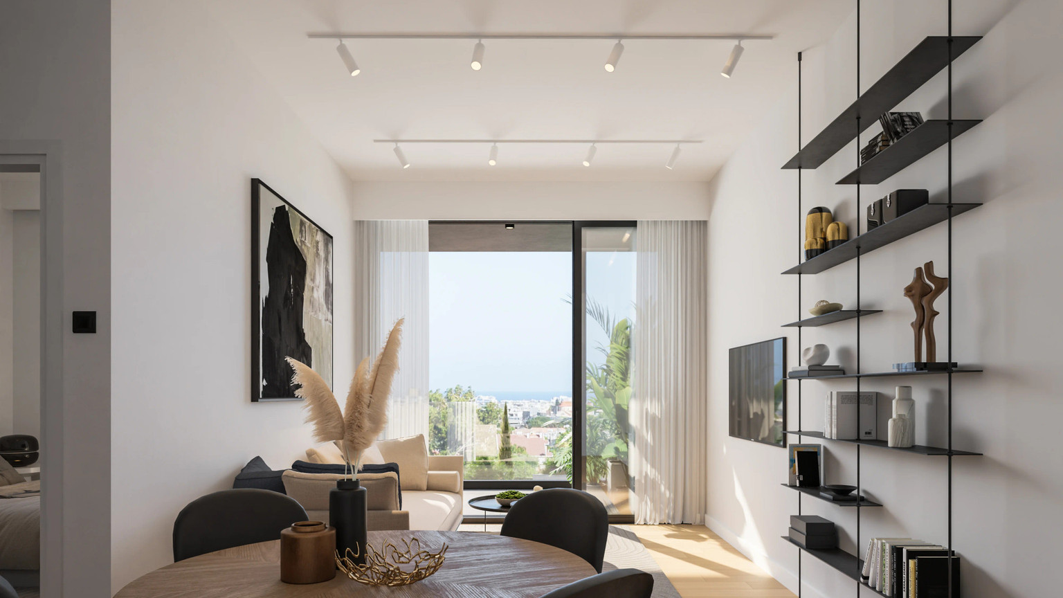 Three-Bedroom Apartment with Side Sea View in Kato Polemidia, Limassol