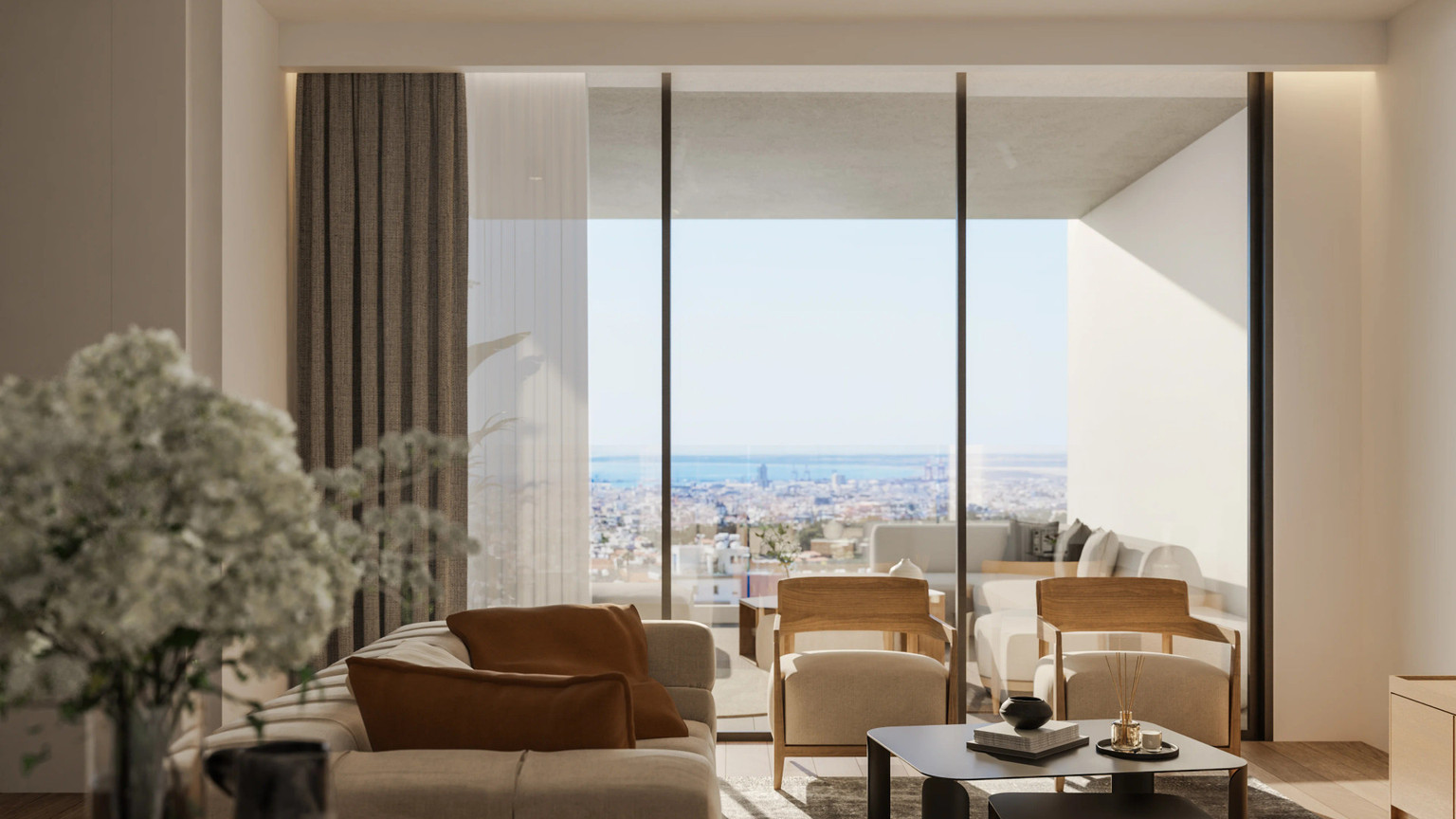 Panoramic One-Bedroom Penthouse in Agia Fyla, Limassol