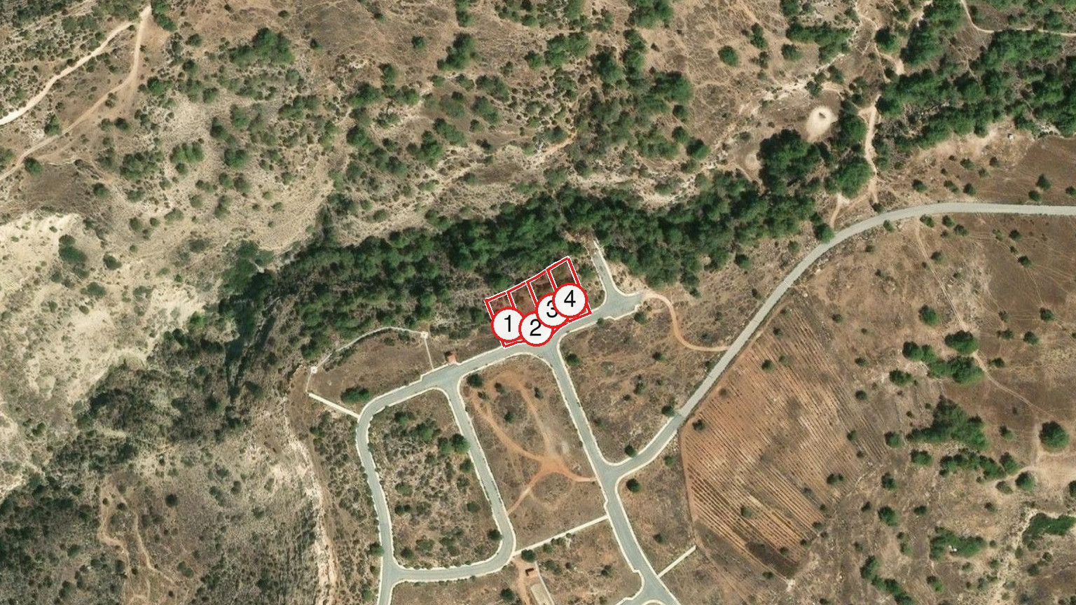4 Neighbouring Residential Plots for Sale in Pissouri