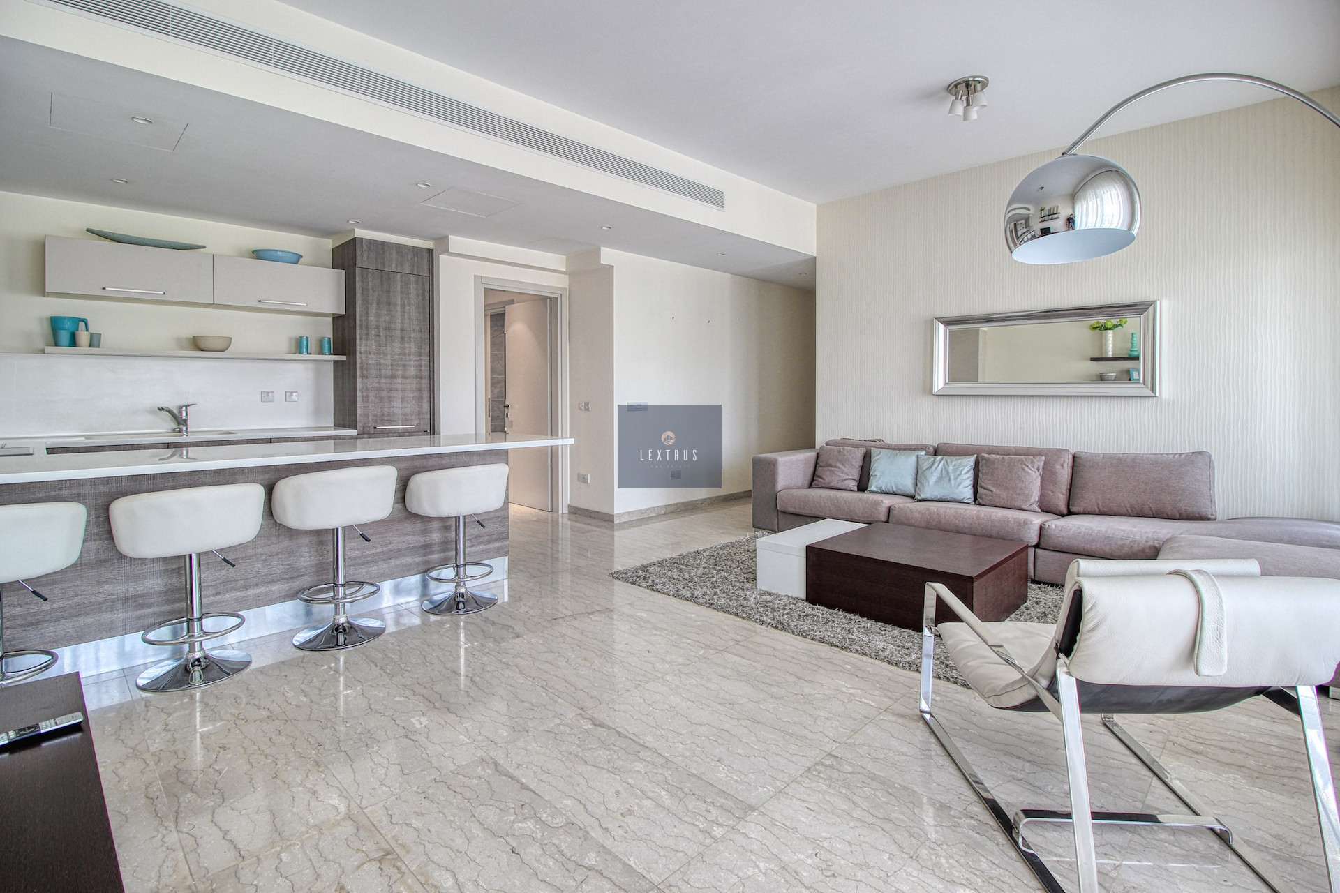 Seafront Two Bedroom Apartment with Pool Gym — for rent in Limassol Marina, Limassol, Cyprus