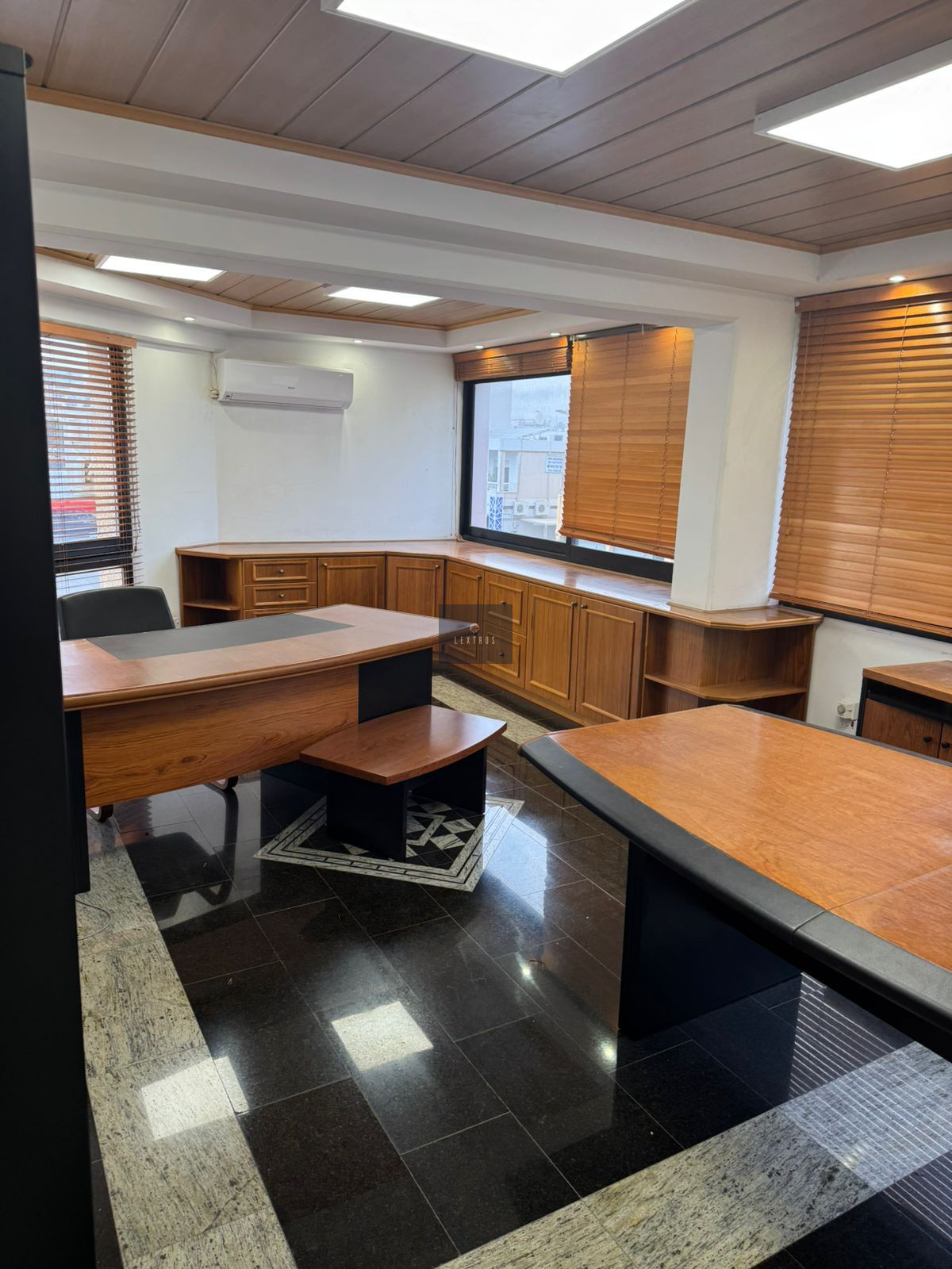 Office on Omonia's Busy Street