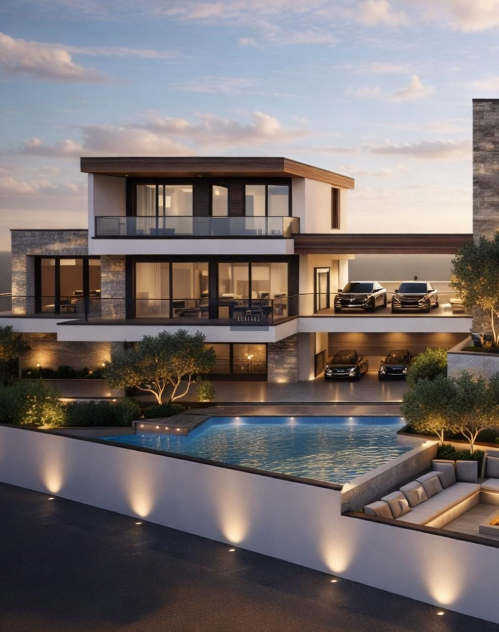 Modern Four Bedroom Agios Tychon Villa with Pool For Sale