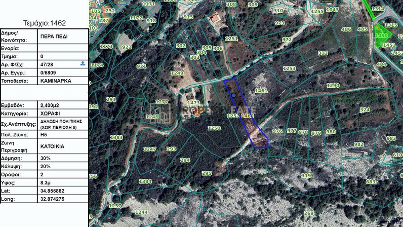 Οικόπεδο προς πώληση 7070 μ² στην τοποθεσία Pera Pedi, Limassol, Cyprus