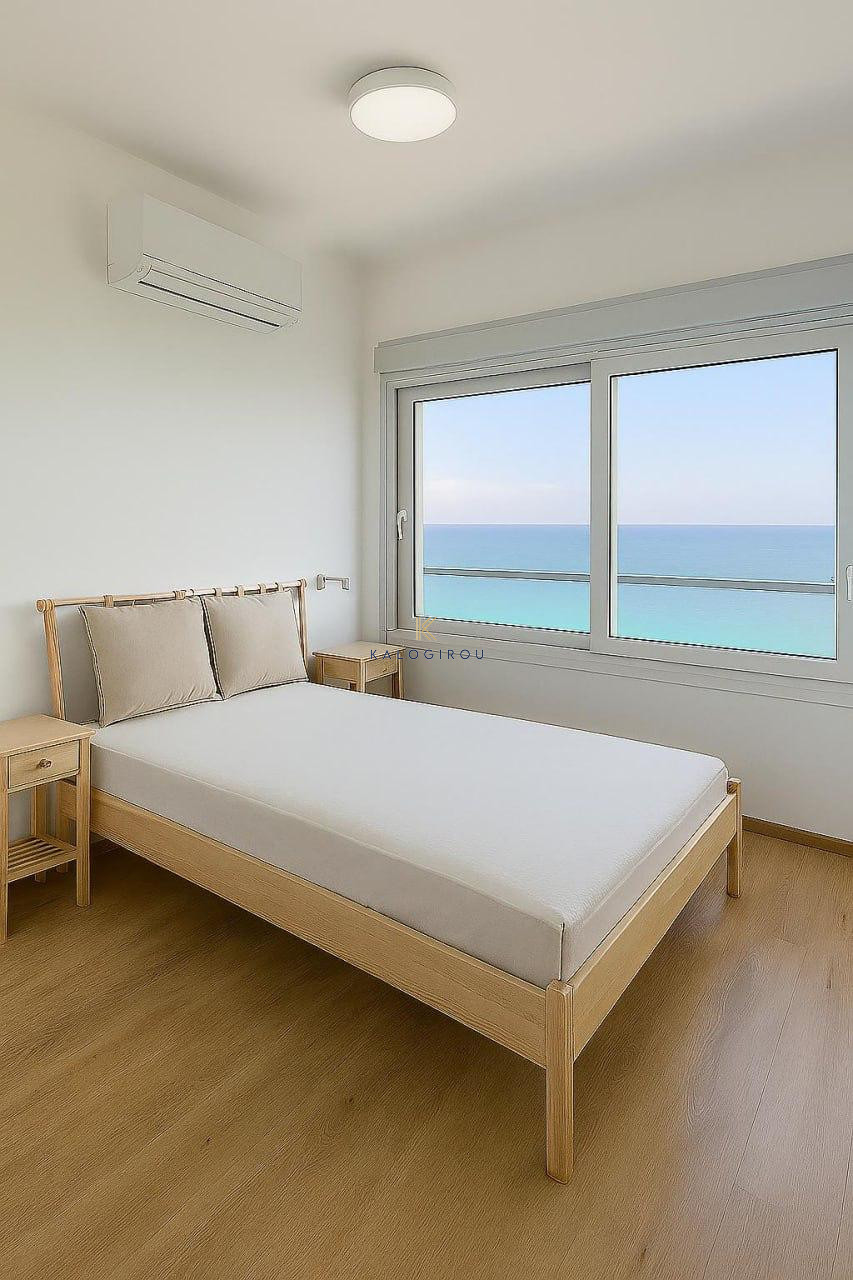 Sea view, Beach-front 2 bed flat for Rent in Makenzy area, Larnaca