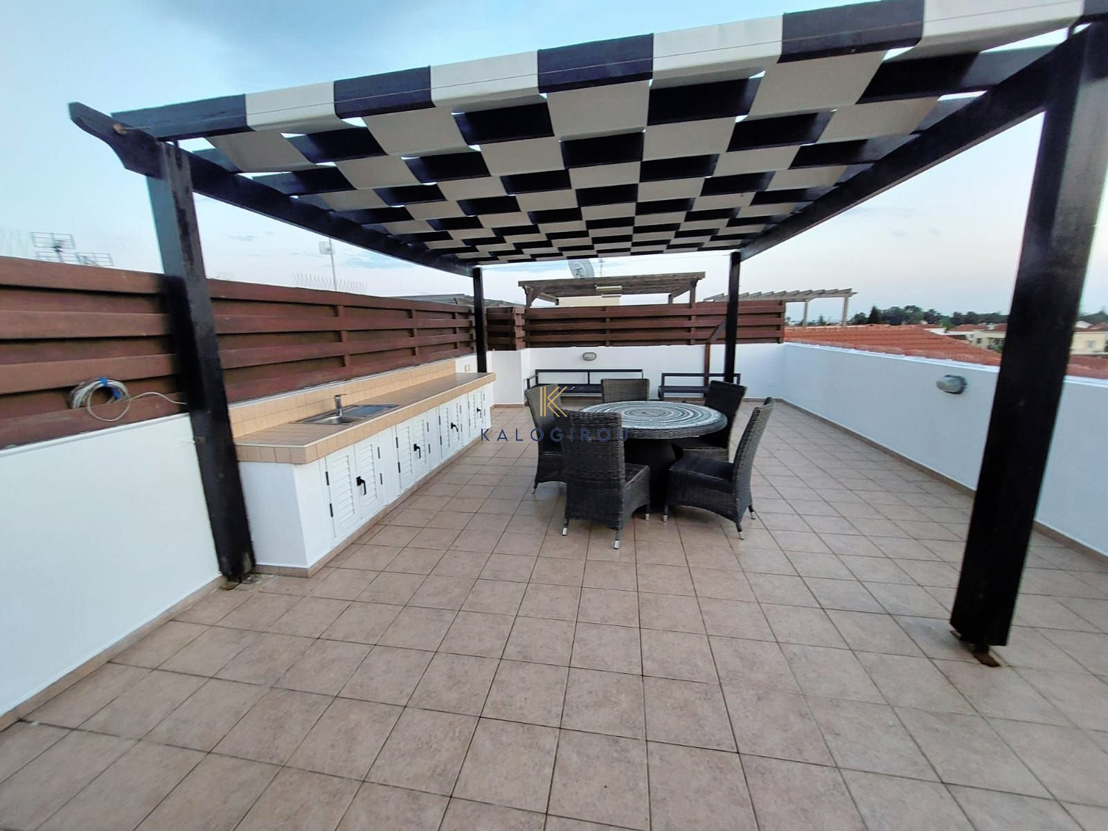 Top Floor Two-Bedroom Apartment with Roof Garden for Rent in Kiti area, Larnaca