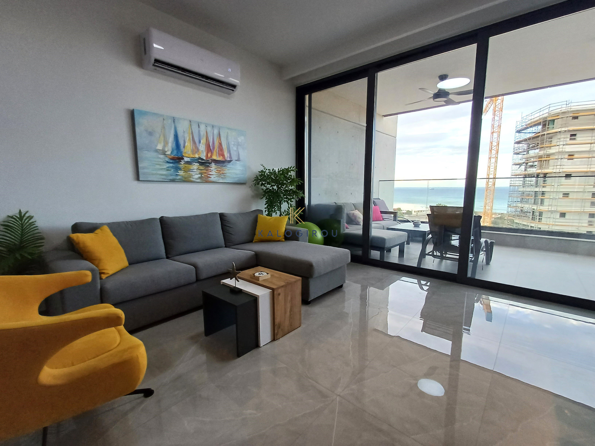 Luxury, 2-Bed Sea View and Salt Lake View Apartment for Rent in Makenzy Larnaca