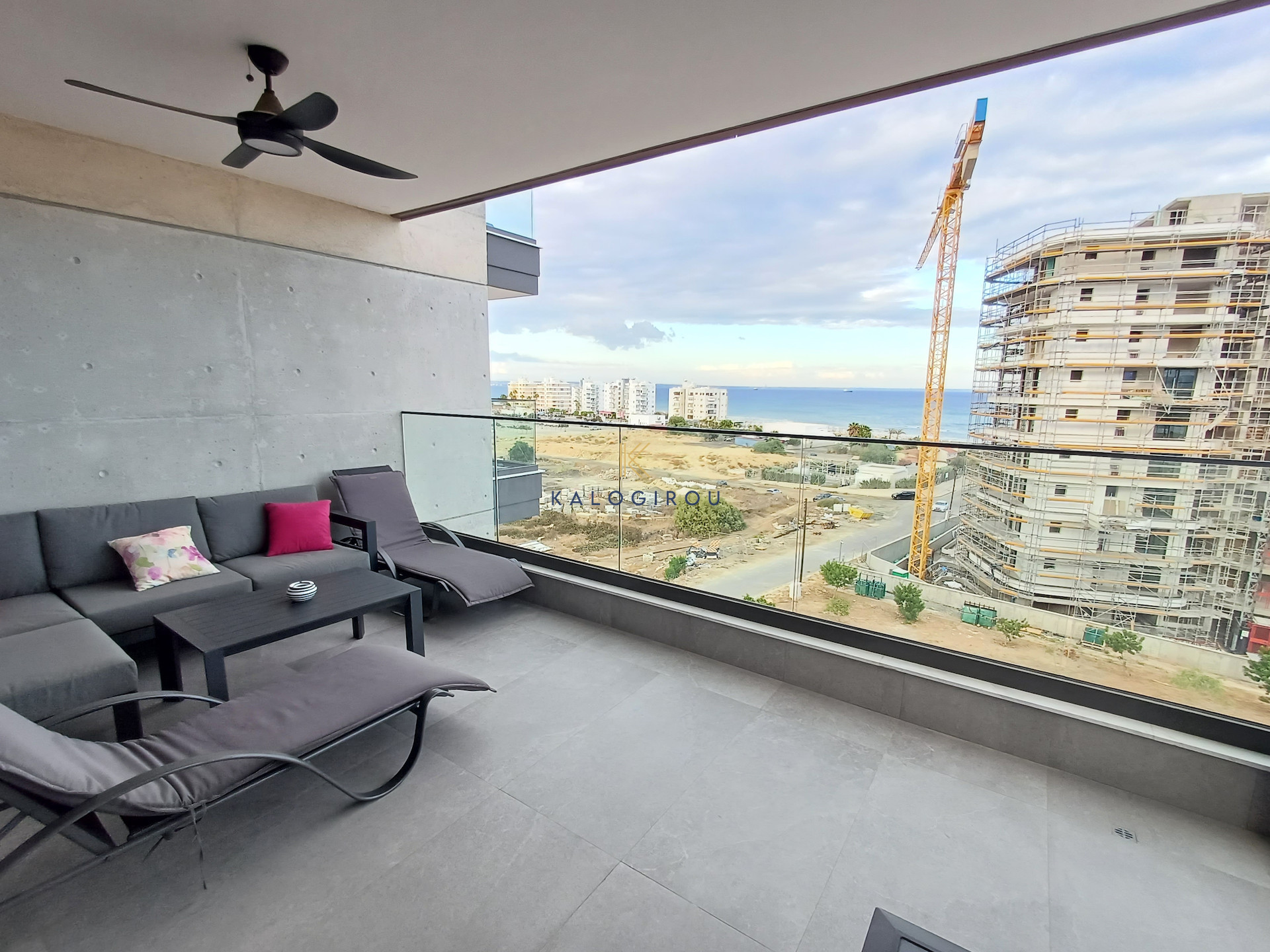 Luxury, 2-Bed Sea View and Salt Lake View Apartment for Rent in Makenzy Larnaca