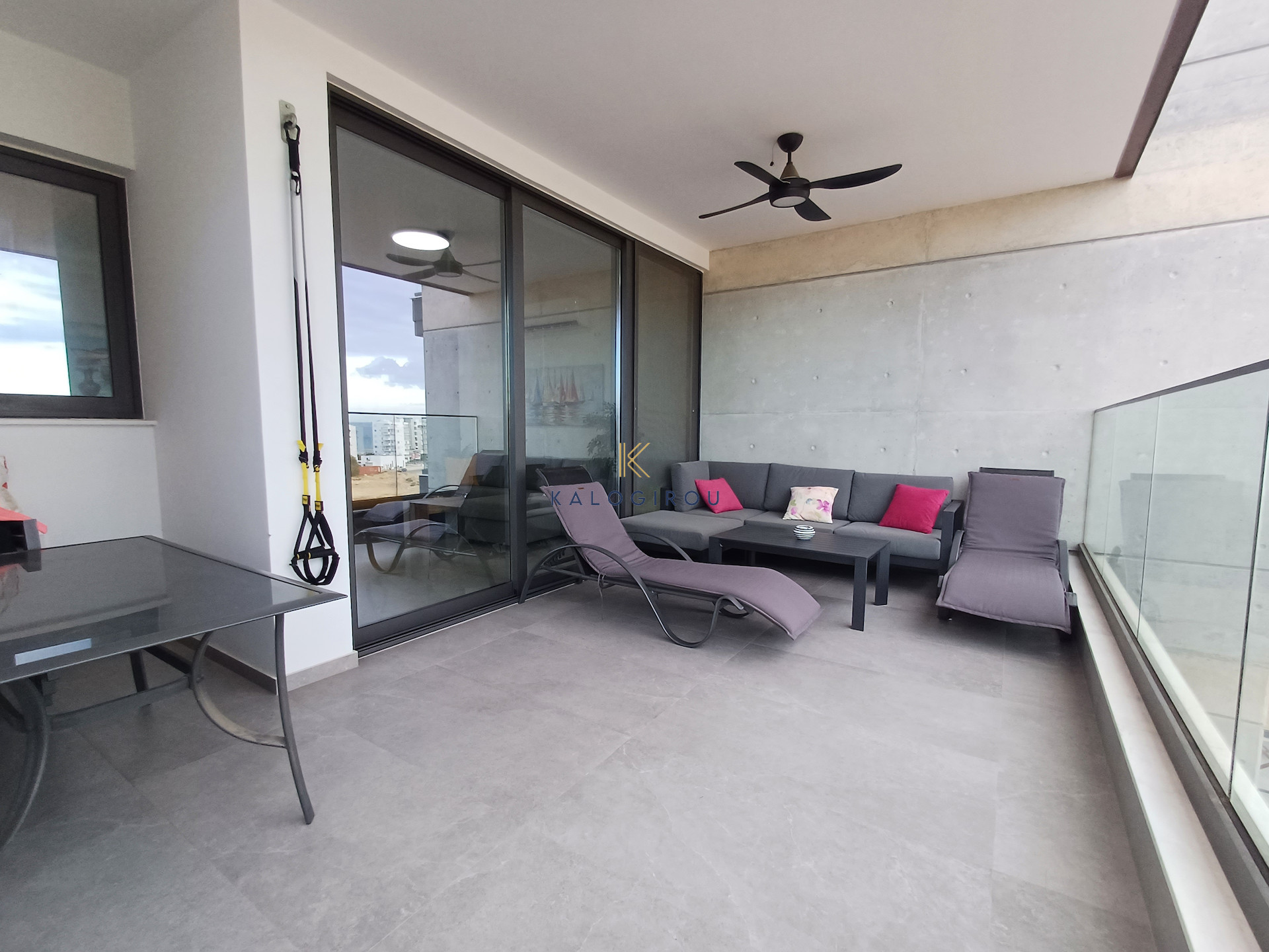 Luxury, 2-Bed Sea View and Salt Lake View Apartment for Rent in Makenzy Larnaca