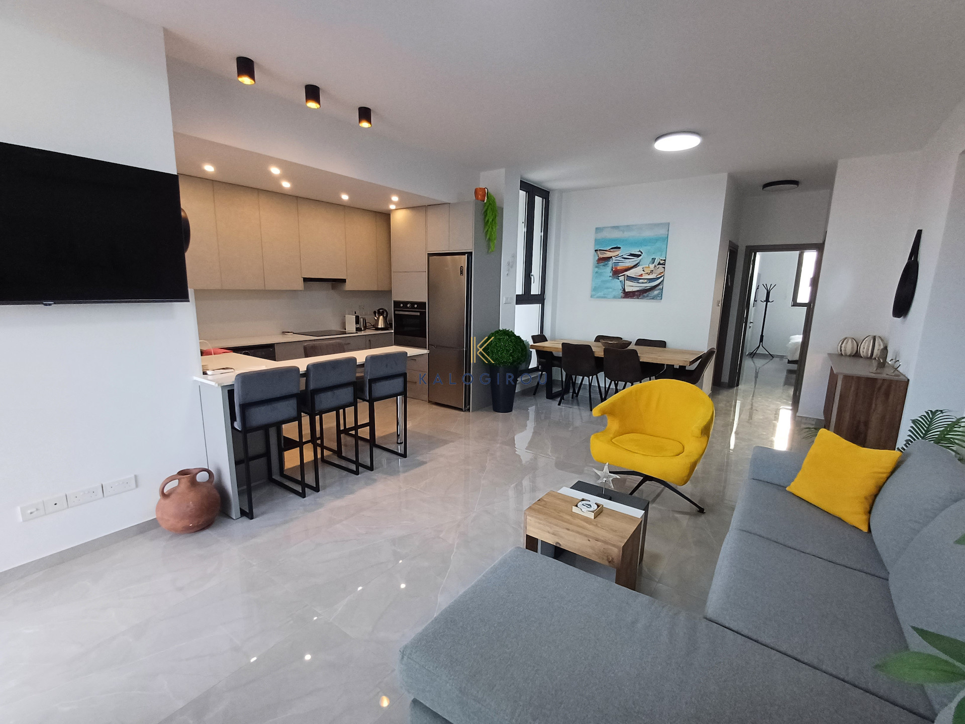 Luxury, 2-Bed Sea View and Salt Lake View Apartment for Rent in Makenzy Larnaca