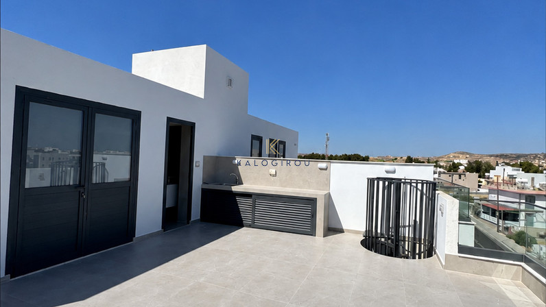 Brand New Three-Bedroom Penthouse with Roof Garden for Rent in Livadia, Larnaca