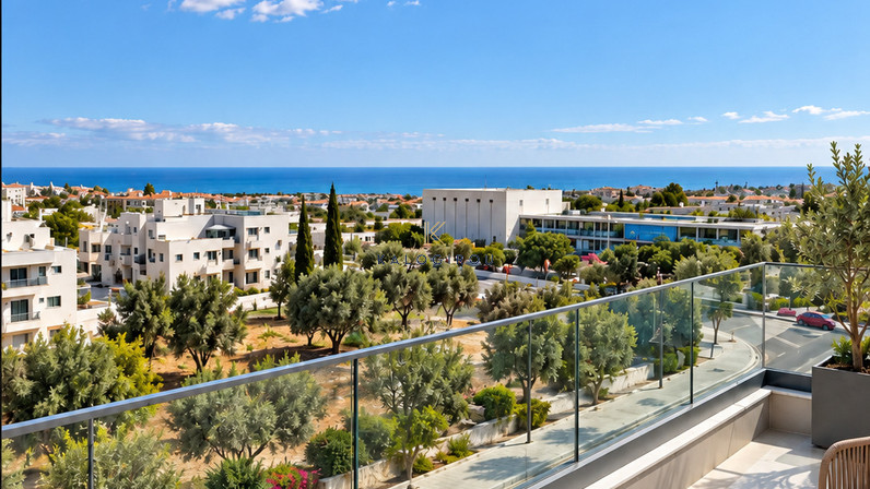 Amazing Three-Bedroom Penthouse with Roof Garden for Rent in Livadia, Larnaca