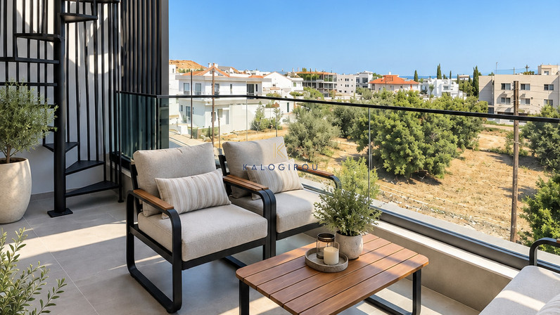 Amazing Three-Bedroom Penthouse with Roof Garden for Rent in Livadia, Larnaca