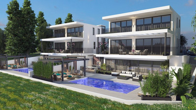 Просторная вилла с видом на море в спокойном районе Героскипу